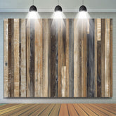 Lofaris Brown Vertical Stripe Wood Texture Photo Backdrop